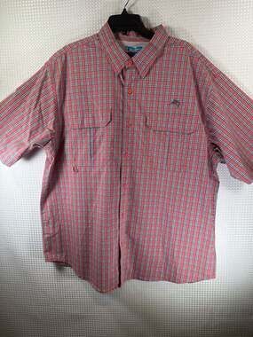 World Wide Sportsman Plaid Vented Short Sleeve Fishing Shirt